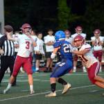 RYAN SPARKS | THE DAILY WORLD Hoquiam quarterback Joey Bozich (3) throws a pass against Elma during the 15th Annual Montesano Jamboree on Friday at Jack Rottle Field.