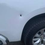 A man experiencing a mental health crisis shot at a sheriffs office patrol vehicle, hitting it once. (Courtesy photo / Grays Harbor Sheriffs Office)