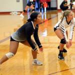 DAILY WORLD FILE PHOTO Raymond-South Bends Fatima Delgado, left, and Kyndal Koski