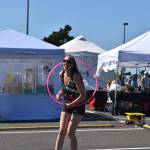 Matthew N. Wells / The Daily World
Mindy Morgan, of Ocean Shores, hulas with her hoop outside the Ocean Shores Convention Center. Morgan, who was demonstrating her skills during the 54th annual Associated Arts Ocean Shores Arts & Crafts Festival, had plenty of hoops for people interested in joining her. Morgan danced with hoop and had a lot of fun doing so. I always love this festival, she said.