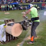 The hot saw competition is one of the stars of the show at Hoquiam Loggers Playday. The annual event, which runs all-day, also features a pancake breakfast, 30 vendors, a parade, a salmon barbecue, and a fireworks show that starts after the Loggers Playday Show.