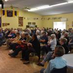 About 200 people attended a mayoral candidates forum at the Ocean Shores Lions Club on Wednesday, Sept. 6, according to Jane Shattuck, an organizer with Voice of the Shores, a citizens advocacy group that hosted the event. (Clayton Franke / The Daily World)