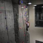 The Daily World file photo
A climber ascends the 30-foot rock climbing wall at the Summit Pacific Wellness Center in Elma. The wall was unveiled at last years Peak Health and Wellness Fair and will be available again this year.