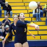 DAILY WORLD FILE PHOTO Aberdeen senior setter Cameryn Micheau, seen here in a file photo, had 30 assists in a straight-set victory over W. F. West on Thursday in Chehalis.