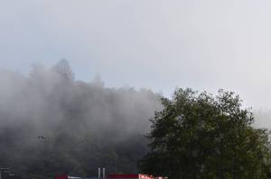 Thursday mornings fog that hovered over East Aberdeen offered a glimpse of the future for Grays Harbor residents  rain. While the rain should be lighter to start the weekend, there could be some heavy rainfall to end the weekend and to start the week. (Matthew N. Wells / The Daily World)