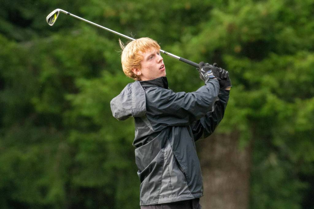PHOTO BY FOREST WORGUM Gavin Root led the Montesano Bulldogs to victory over Kalama on Tuesday at the Grays Harbor Country Club.
