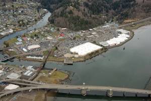 Located along the mouth of the Chehalis River and Grays Harbor Estuary, the Aberdeen-Hoquiam Flood Protection Project comprises the North Shore Levee, North Shore Levee-West Segment and Fry Creek Pump Station. (HDR)