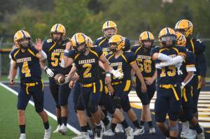 DAILY WORLD FILE PHOTO 
Grady Springer (4), Marcus Hale (2) and Aidan Watkins (19) will lead Aberdeen when it takes on Tumwater on Friday.