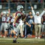 PHOTO BY FOREST WORGUM 
Montesanos Terek Gunter, seen here in a file photo, returns a fumble for a touchdown in a victory over Eatonville on Sept. 6.