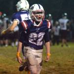 RYAN SPARKS | THE DAILY WORLD Pe Ell-Willapa Valley sophomore Cody Mican had 12 tackles and two interceptions to lead the Titans defense in a 14-12 victory over Raymond-South Bend on Friday in Menlo.