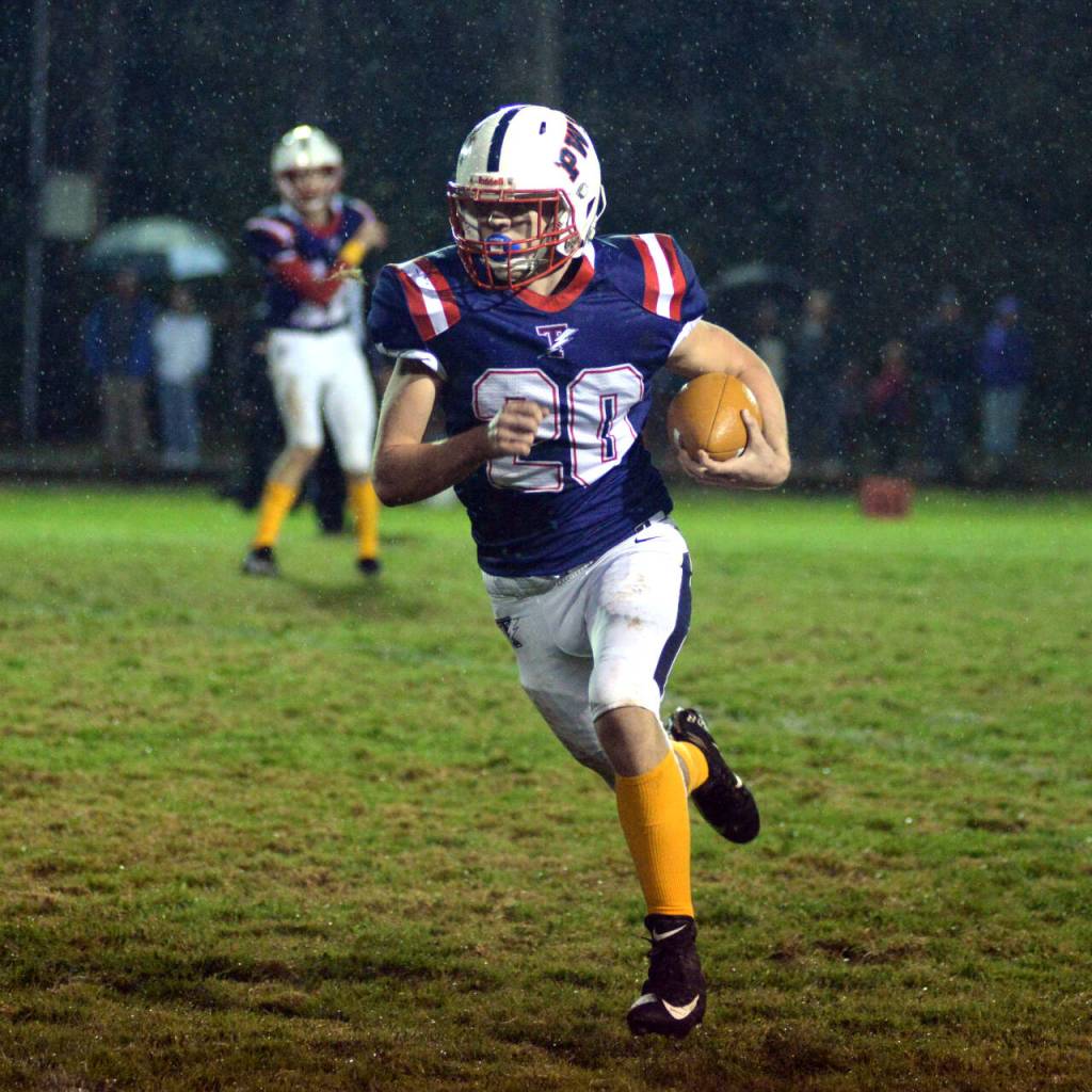 THE DAILY WORLD FILE PHOTO 
Pe Ell-Willapa Valleys Cody Strozyk, seen here in a file photo from Oct. 13, and the Titans will face Forks in a 2B Pacific League matchup on Friday.
