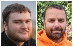 From left, Hoquiam School Board candidates Bryce Puvogel and Chris Bryson.