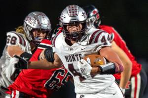 PHOTO BY FOREST WORGUM Montesano running back Gabe Bodwell (44)
