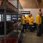 Clayton Franke / The Daily World
Members of the Aberdeen Lions Club, a partner of the Salvation Army, congregate at the organizations new food bank in Aberdeen, which opens Tuesday.