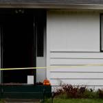 Smoke damage is visible from a house fire in Elma that ripped through the basement on Thursday morning. (Michael S. Lockett / The Daily World)
