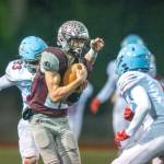 PHOTO BY FOREST WORGUM Montesanos Bodel Poler (22) carries the football during a 28-21 loss to Freeman in a WIAA State Tournament first-round game on Friday in Montesano.
