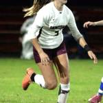 DAILY WORLD FILE PHOTO Montesano midfielder Sam Roundtree, seen here in a game on Oct. 3, scored two goals to lead the Bulldogs to a 2-0 win over University Prep in a 1A State quarterfinal game on Saturday at Sammamish High School in Bellevue.