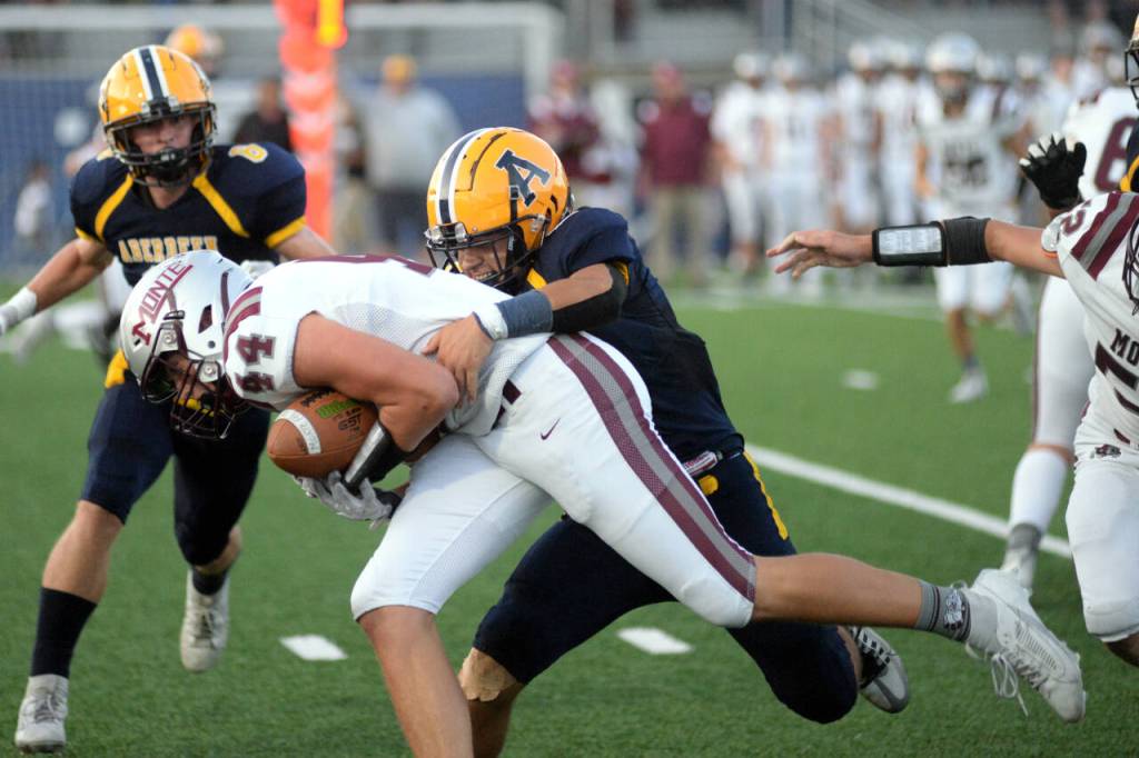DAILY WORLD FILE PHOTO Aberdeen junior linebacker Marcus Hale was named to the 2A EvCo Second Team Defense.