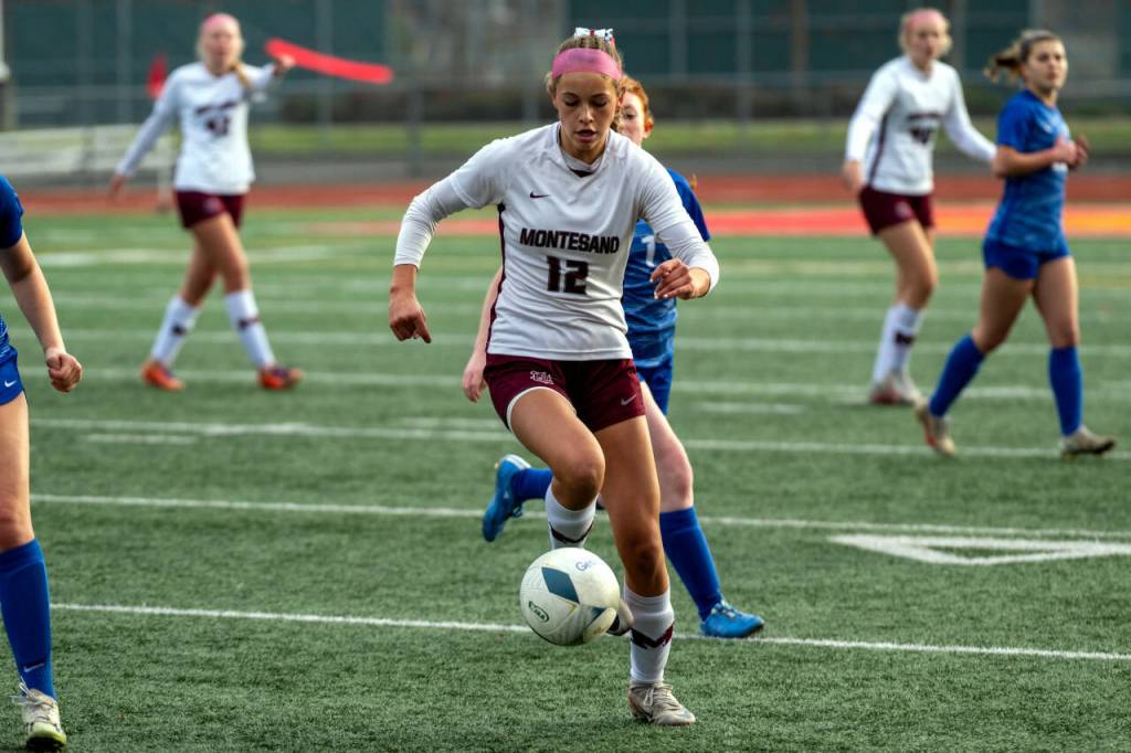 PHOTO BY FOREST WORGUM Montesano sophomore midfielder Alexa Stanfield scored two goals in the Bulldogs 3-1 win over La Center in the 1A State third/fourth-place game on Saturday in Tacoma.