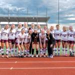 PHOTO BY SHAWN DONNELLY The Montesano Bulldogs pose for a photo with the 1A State third-place trophy after defeating La Center 3-1 in the 1A State Tournament on Saturday at Mount Tahoma High School in Tacoma.