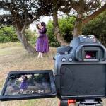 Matthew N. Wells / The Daily World
Jade Black poses perfectly in-frame during a late summer photoshoot that was to show her Instagram followers how she does what she does  fine art self-portrait photography. Black takes her art seriously because she wants to help heal people through her art. Black was recently a featured artist at the Associated Arts Ocean Shores Arts & Crafts Festival.