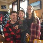 Matthew N. Wells / The Daily World
Mikey, left, with his son Alex and his wife Sam, share in the delight of the post-pancake breakfast glow Saturday morning at Messy Jessys Bar and Grill  212 S. I St. Its always nice that they have good pancakes and theyre generous and theyre kind people, which is good because thats not always the case anymore. I like that they have the Friends of the Library (here.) And of course having Santa is nice.