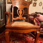 Clayton Franke / The Daily World
A wooden chair finished with beeswax shine was reportedly kept in the office of Henry McCleary, the name sake of the town in East Grays Harbor County. After staying in John Andersons collection for many years, it might soon end up in an exhibit in the McCleary Museum.