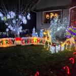 Matthew N. Wells / The Daily World
Not only have Bryson Walkers neighbors recognized what a gem his Christmas display is, the city of Hoquiam has noticed as well. Brian Shay, Hoquiams city administrator, said the display is incredible. Shay said hell be letting Hoquiam Mayor Ben Winkelman know to check out Walkers display for the mayors Yard of the Month award.
