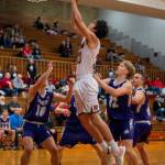 PHOTO BY FOREST WORGUM Hoquiams Aiden Butcher (33) glides to the hoop during an 86-44 victory over Onalaska on Thursday at Hoquiam Square Garden.