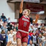 PHOTO BY FOREST WORGUM
Hoquiam senior Zander Jump (11) scores two of his 14 points in a 65-61 overtime win against Montesano on Tuesday in Montesano.