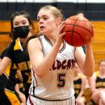 PHOTO BY VAN ADAM DAVIS Ocosta sophomore Anna Davis had 26 points and 21 rebounds to lead the Wildcats to a 62-30 victory over North Beach on Wednesday in Westport.