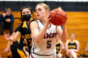 PHOTO BY VAN ADAM DAVIS Ocosta sophomore Anna Davis had 26 points and 21 rebounds to lead the Wildcats to a 62-30 victory over North Beach on Wednesday in Westport.