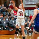 PHOTO BY FOREST WORGUM Hoquiam guard Nadine Stewart scored seven points in the Grizzlies 60-16 loss on Saturday at Hoquiam High School.