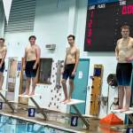 SUBMITTED PHOTO Aberdeen seniors (from left) Austin Weiss, Jacob Natwick, Kevin Eng and Tyler Bates were honored during a Senior Night victory over Shelton on Wednesday at the YMCA of Grays Harbor in Hoquiam.