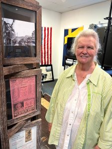 Matthew N. Wells / The Daily World
Connie Parsons, who volunteers with The Friends of the Aberdeen Museum (FAM), gives a tour of the space at 200 W. Market Suite 1. To enter FAM, which is situated inside the Aberdeen Art Center building, head to the door on K Street. Parsons said it takes about one months worth of research, and then about a week to get the exhibits going.