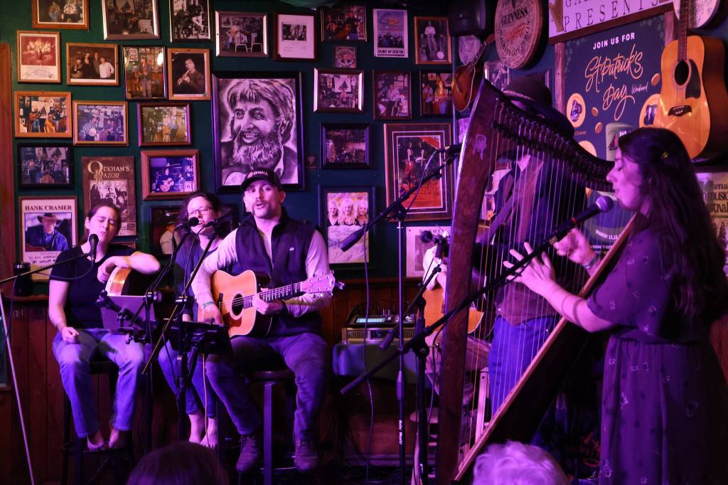Several bands perform together at the ABC3 Festival in Ocean Shores on Friday. (Michael S. Lockett / The Daily World)