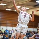 PHOTO BY FOREST WORGUM Montesano guard Peyton Damasiewicz scores on a layup during a 75-58 victory over Stevenson in a 1A District 4 Tournament game on Wednesday in Montesano.