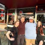 Sydney Renae Newbill, from left, Stuart Ball, Bryce Romero, and Desiree Lindgren, were all smiles May 17, 2023 in celebration of Grays Harbor Young Professionals (GHYP) not only making it to its one-year anniversary, but thriving. In addition to GHYP, in which Newbill started with Lindgren, Newbill also owns and runs her own wedding and event planning business, Renae's Rendezvous, is an Aberdeen city councilor and a part-time bartender. (Matthew N. Wells / The Daily World)