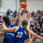 PHOTO BY FOREST WORGUM Montesano forward Jillie Dalan, seen here in a file photo, puts up a shot against Elma in the District 4 Tournament earlier this month. Dalan and her teammates take on Cascade Christian in a 1A State first-round game on Saturday in Tumwater.