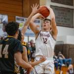 PHOTO BY FOREST WORGUM Montesano senior forward Gabe Bodwell, seen here in a file photo, has been a key player in the Bulldogs run to a state-tournament berth. No. 12 Montesano takes on No. 13 Sultan in a 1A State first-round game on Saturday.