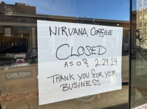 Matthew N. Wells
Amy Mathews Smith closed operations at Nirvana Coffee Company  205 S. I St., in Aberdeen  on Feb. 29. Im not making enough money, Mathews Smith said Wednesday.