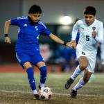 PHOTO BY FOREST WORGUM Elma versus Wahluke at the Montesano Boys Soccer Jamboree on Friday.