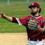 PHOTO BY FOREST WORGUM Hoquiams Dominic Standstipher records an out during a 4-3 win over Castle Rock on Wednesday at Olympic Stadium in Hoquiam.