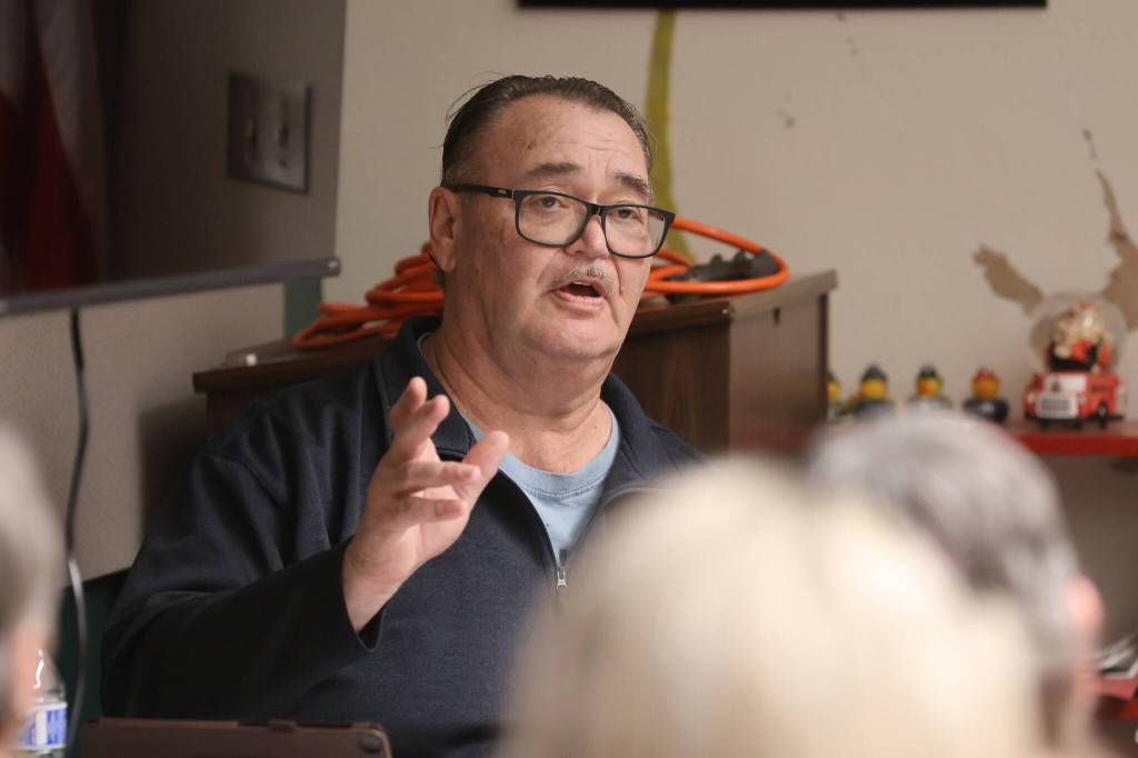 Michael S. Lockett / The Daily World
Councilmember Kim Skinner speaks during a Cosmopolis City Council meeting on Wednesday.