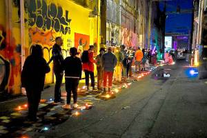 Darrell Westmoreland
It takes a lot of timing and coordination to plan community-wide events such as Rain Glow. Its why Dani Bacon, Bette Worth and Bobbi McCracken are organizing a community events forum for April 27 inside the Side One Studios building  202 S. K St., in Aberdeen. In this photo, people lined up for tickets to a past Rain Glow Festival in downtown Aberdeen. Hundreds explored various worlds set up by volunteers.