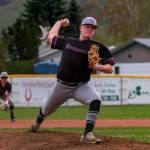 PHOTO BY FOREST WORGUM Montesano starting pitcher Cam Taylor allowed one unearned run over 5 2-3 innings to lead the Bulldogs to a 5-1 victory over Naches Valley on Saturday in Naches.