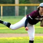 RYAN SPARKS | THE DAILY WORLD Montesano pitcher Skylar Bove allowed one hit over six innings to lead the Bulldogs to a 6-0 win over Hoquiam on Tuesday at Vessey Field in Montesano.