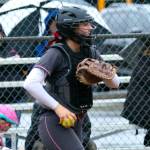 DAILY WORLD FILE PHOTO Hoquiam senior catcher Faith Prosch had three home runs in an 18-1 win over Tenino no Monday in Tenino.