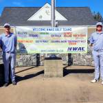 RYAN SPARKS | THE DAILY WORLD Grays Harbor College golfers (from left) Rasmus Tamker, Cole Wasson, Brett Wasson and Hayden Hayes pose for a photo at the Grays Harbor College NWAC meet held Monday and Tuesday at The Home Course in DuPont.
