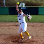 DAILY WORLD FILE PHOTO Aberdeen pitcher Annika Hollingsworth threw a one-hitter in a 5-0 win over Rochester on Wednesday in Aberdeen.
